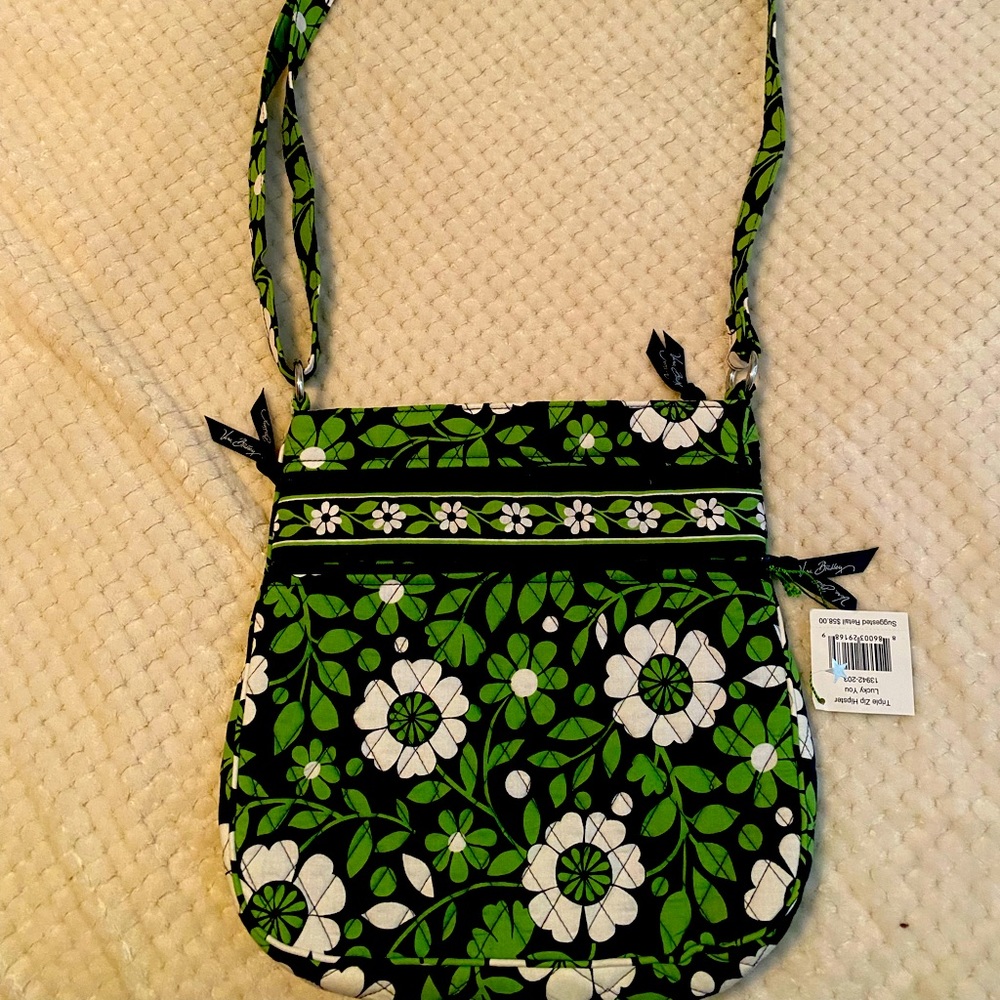 Vera Bradley Triple Zip Hipster Crossbody -“Lucky You”